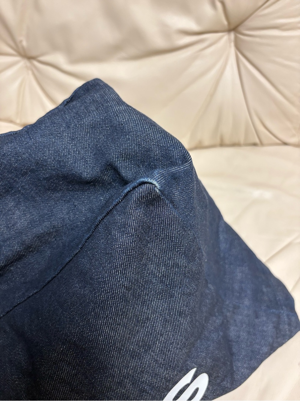 SACAI x APC Large Denim Tote Bag Reversible Green Nylon Bomber Jacket Style - Picture 11 of 13